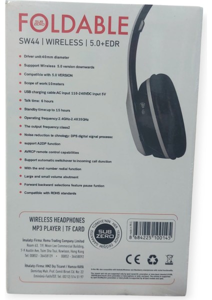 Fodable P47 Kulak Üstü Katlanabilir SW44 Wıreless 5.0+Edr Aux + Sd Card Girişli Bluetooth Kulaklık