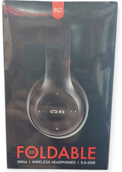 Fodable P47 Kulak Üstü Katlanabilir SW44 Wıreless 5.0+Edr Aux + Sd Card Girişli Bluetooth Kulaklık