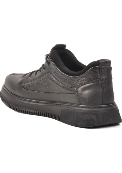 Siyah Deri Erkek Casual Ayakkabı 3K1138 M fırsatları