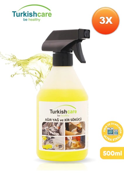 Ağır Leke ve Yağ Sökücü Sprey 500 ml x 3 Adet fiyatları