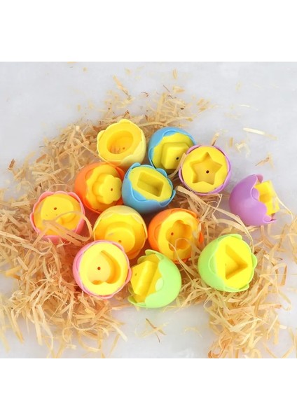 Akıllı Yumurta Oyuncak Çocuklar Için 2 Ila 4 Yıl Montessori Eğitim Oyuncakları Alfabe Numaraları Karşılaşma Bulmaca Çocuklar Toddler Oyunları Renk: Şekil 6pcs A (Yurt Dışından)
