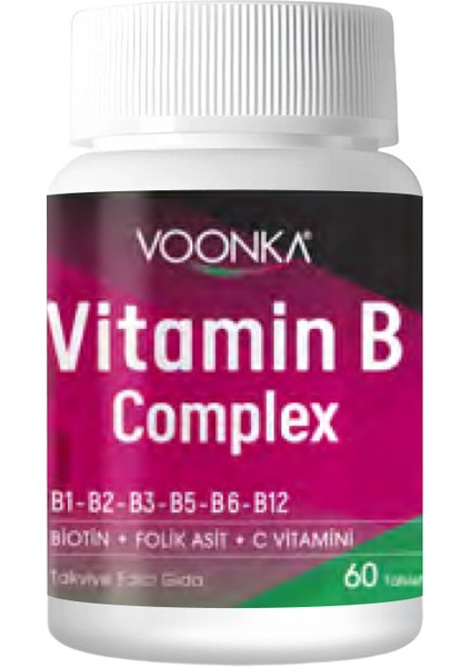 Vitamin B Complex B Vitamini Içeren 60 Tablet - Yeni Ambalaj
