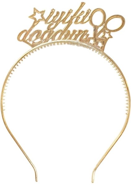 Iyi Ki Doğdun Taç Gözlük Set Doğum Günü Parti Aksesuarı Gold modelleri