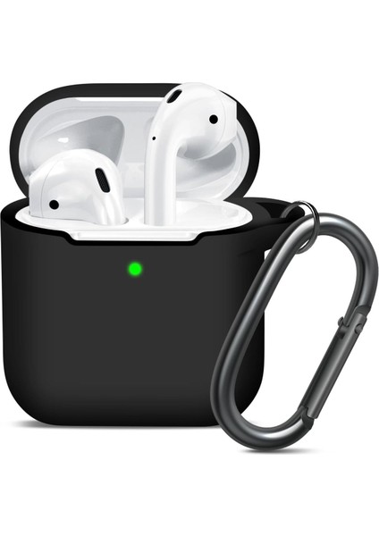 Airpods 1. Nesil / 2. Nesil Uyumlu Kılıf Silikon Kapak Arka Koruma Kabı Koruyucu Kılıf