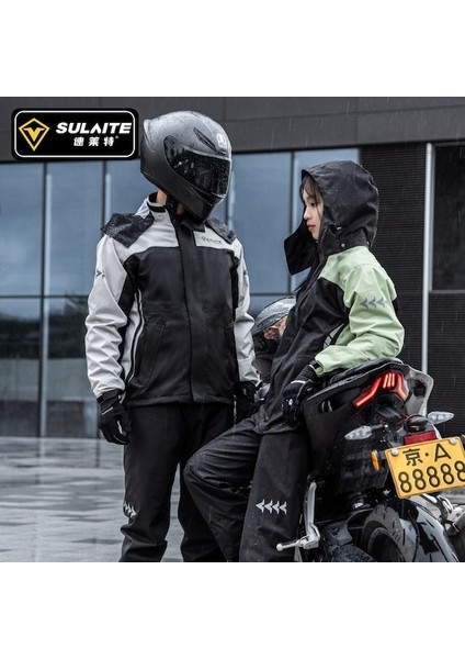 Sulaite Motosiklet Yağmurluk Oxford Kumaş Pantolon Ceket Siyah fiyatları