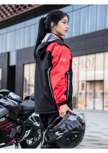 Sulaite Motosiklet Yağmurluk Oxford Kumaş Pantolon Ceket Siyah fırsatları