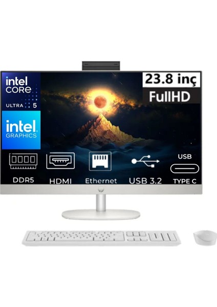 24-CR1021NT Ultra 5 125U B05RSEA-17 16GB 4tb Intel Graphics Freedos 23.8" Full Hd All In One Pc
