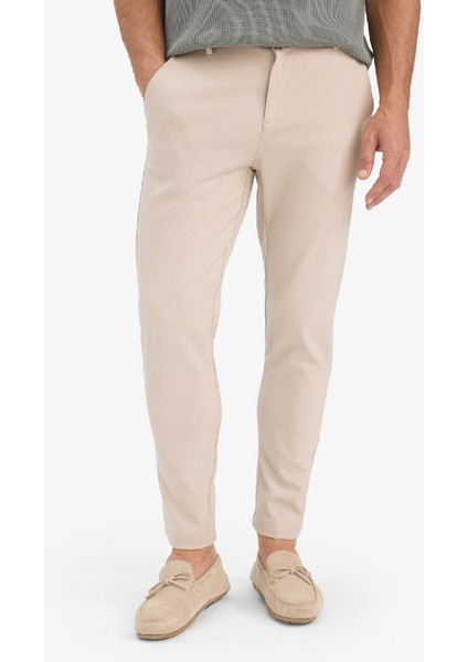 Tailored Fit Normal Kesim Düz Paça Her Yöne Esneyen Yazlık Kumaş Pantolon C7508AX25SP
