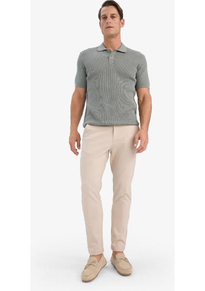Tailored Fit Normal Kesim Düz Paça Her Yöne Esneyen Yazlık Kumaş Pantolon C7508AX25SP