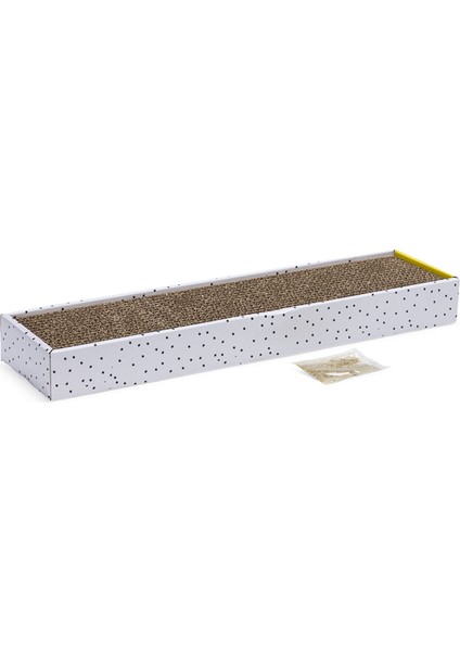 Kedi Karton Tırmalama Kutusu ve Kediotu, 47X12,5X4,5CM Nrmsa