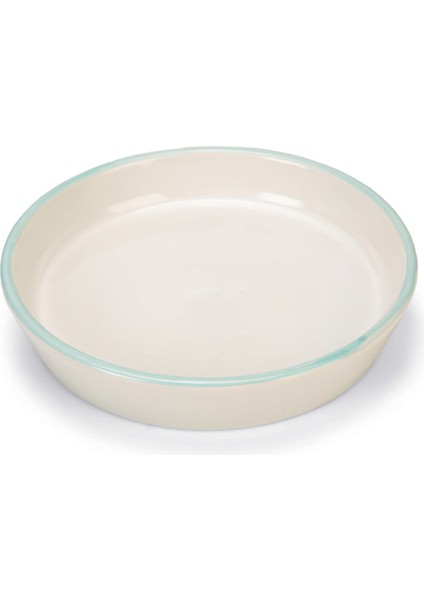 Yavru Kedi Mama Su Kabı, Seramik, Gri Mint, 17,5cmx3,5cm Nrmsa