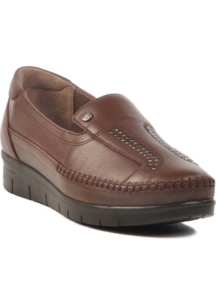 Taba Deri Kadın Anatomik Casual Ayakkabı 42641 Z modelleri
