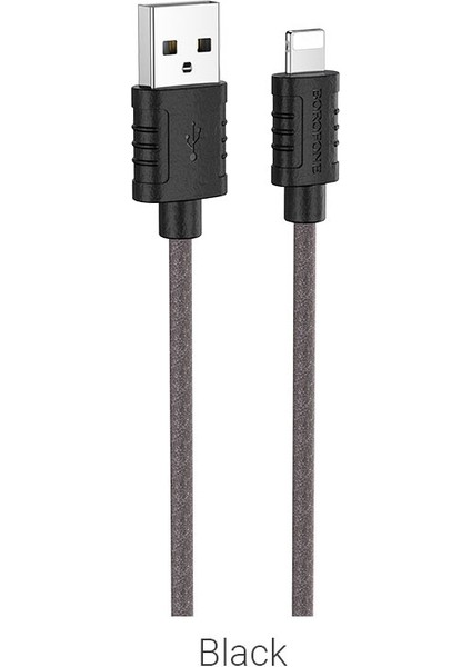 iPhone ile Uyumlu 2.4A Şarj ve Data Kablo USB To Lightning - 1 Metre - BX52