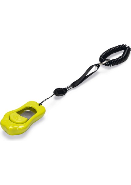 Köpek Eğitim Klikırı, Karabina ve Bağlama Kordonlu, Yeşil, 6,5X4X2CM Nrmsa