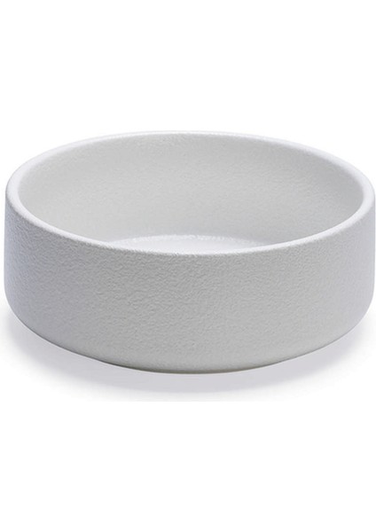 Köpek Mama Su Kabı, Seramik, Mat Beyaz, 18cm, 1200ml