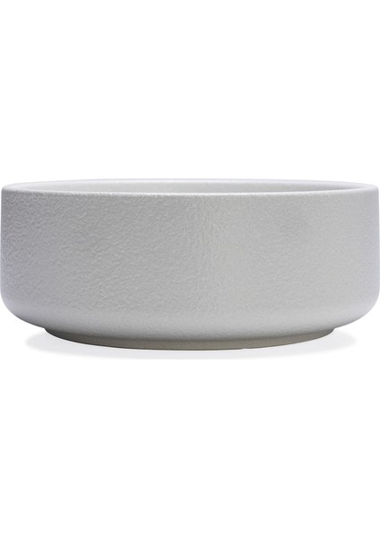 Köpek Mama Su Kabı, Seramik, Mat Beyaz, 18cm, 1200ml