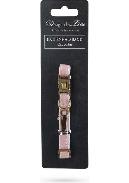 Dbl Kedi Boyun Tasması, Çift Katmanlı, Pudra Pembe, 20-30CM Nrmsa