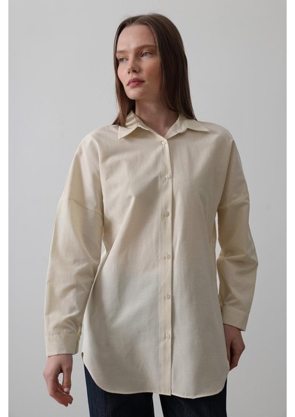 Uzun Kol Gömlek - Ekru modelleri