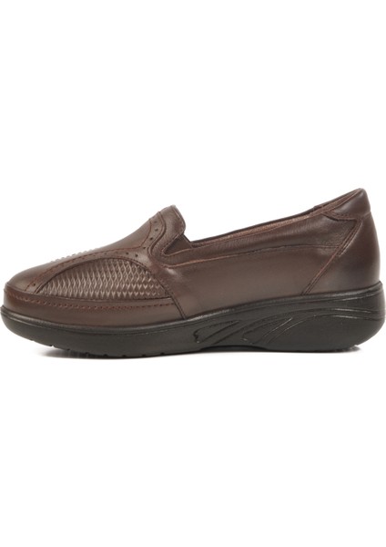 Kahve Deri Anatomik Kadın Casual Ayakkabı 42652 Z fiyatları