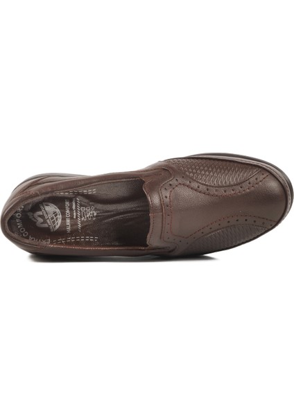 Kahve Deri Anatomik Kadın Casual Ayakkabı 42652 Z fırsatları