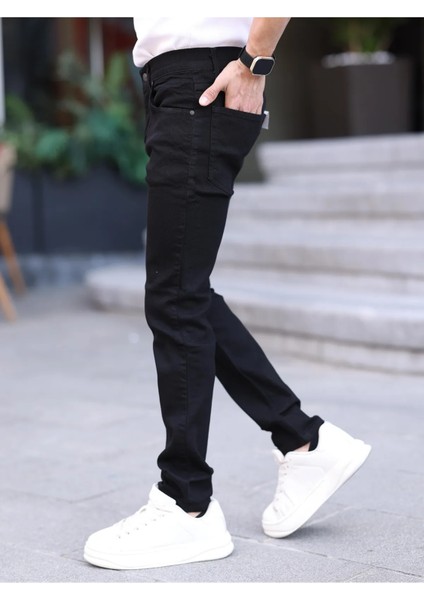 Erkek Slim Fit Casual Likralı Kot Pantolon
