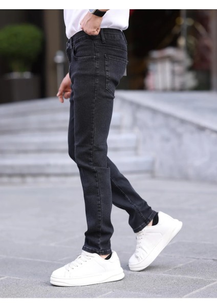 Erkek Slim Fit Casual Likralı Kot Pantolon fırsatları