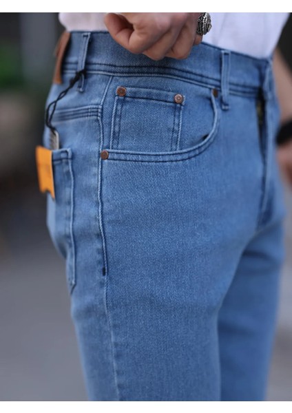 Erkek Slim Fit Casual Likralı Kot Pantolon