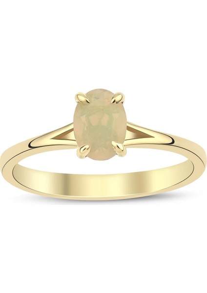 Opal Oval Tektaş Yüzük