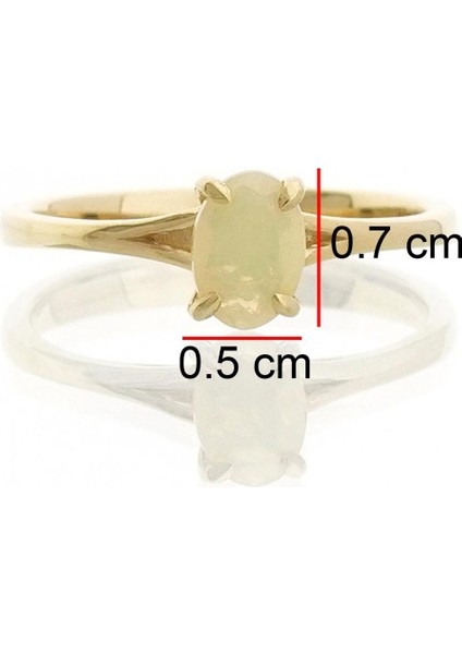 Opal Oval Tektaş Yüzük