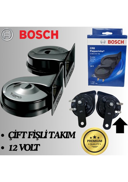 Jeep Grand Cherokee 2011 Model Uyumlu Univarsal Fişli Bosch Dadatt Korna Seti
