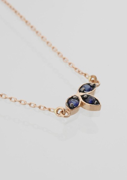 Safir Lotus Çiçeği Kolye modelleri