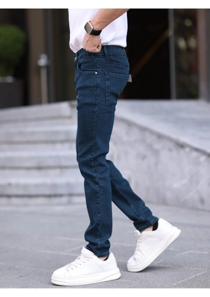 Erkek Slim Fit Casual Likralı Kot Pantolon fırsatları
