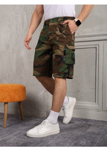 Erkek Kamuflaj Kargo Şort fırsatları