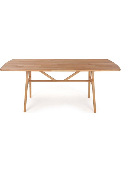 6 Kişilik Slim Kayın Masa, Masif Ahşap Masa, %100 Doğal Ahşap Masa, Iskandinav Masa, Modern 150cm