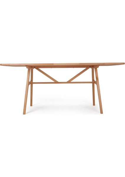 6 Kişilik Slim Kayın Masa, Masif Ahşap Masa, %100 Doğal Ahşap Masa, Iskandinav Masa, Modern 150cm