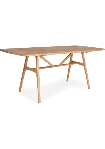 6 Kişilik Slim Kayın Masa, Masif Ahşap Masa, %100 Doğal Ahşap Masa, Iskandinav Masa, Modern 150cm