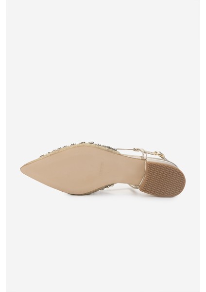 Kadın Deri & Tekstil Gold Topuklu Ayakkabı 1141 548 Zenıa 6-1 Byn Ayk Y25 Gold fırsatları