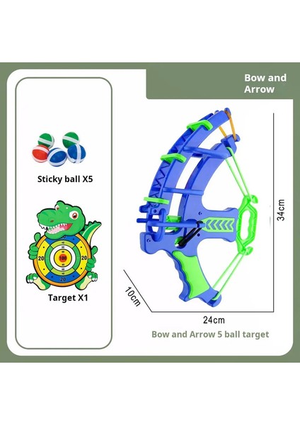 Montessori Spor Slingshot Hedef Yapışkan Top Dart Basketbol Masa Oyunları Eğitim Çocuk Dış Havesi Oyunu Toycolor: Blue Dinozaur (Yurt Dışından)