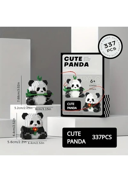 Sevimli Panda Yapı Taşları, Dıy Eğitim Oyuncakları, Noel/cadılar Bayramı/şükran Günü Hediye Rolor: 6061 (Yurt Dışından)