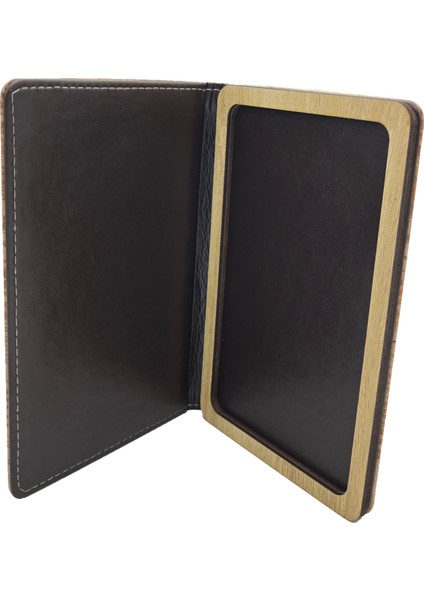 Deri Sandıklı Hesap Sümeni 14X21 cm (Vintage) | Dayanıklı - Restoran & Kafe Için