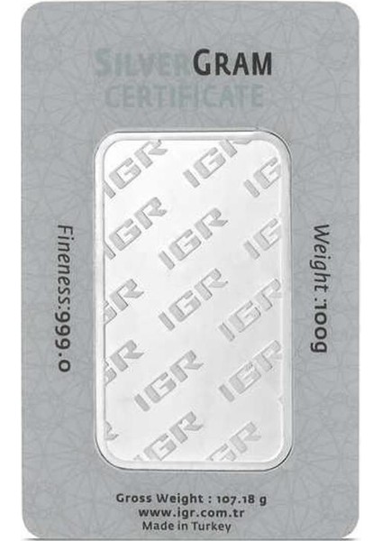 100 gr Iar Külçe Gümüş