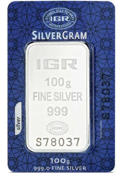 100 gr Iar Külçe Gümüş