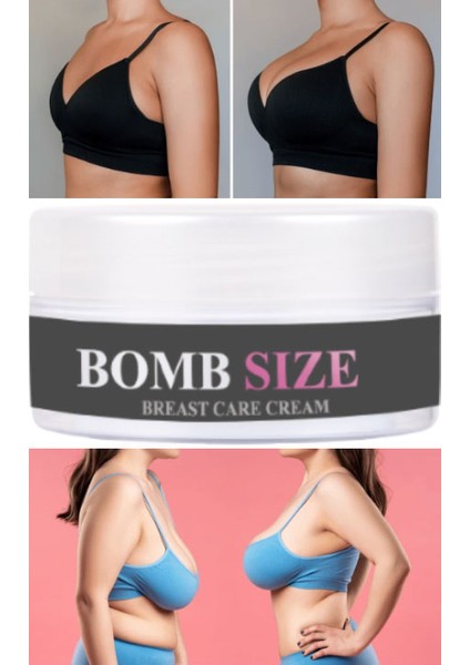 Bombsize 2 Adet Göğüslerinize Bakım Kremi 50 ml ile Daha Belirgin Sımsıkı Hatlar Hissi
