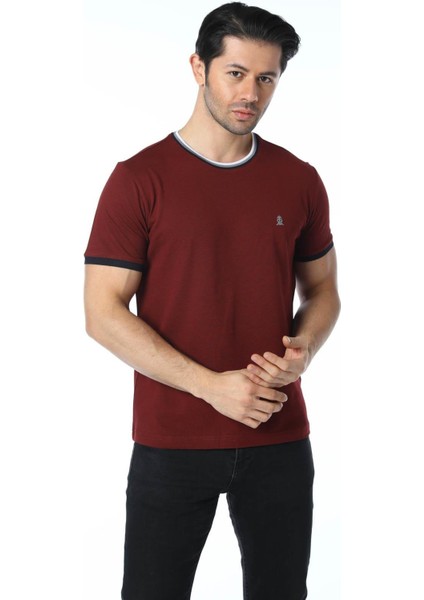 Büyük Beden Basic Pike Bisiklet Yaka T-Shirt