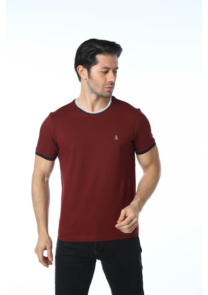 Büyük Beden Basic Pike Bisiklet Yaka T-Shirt