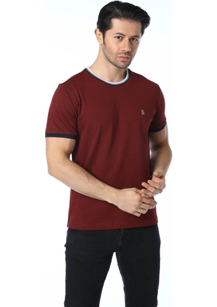 Büyük Beden Basic Pike Bisiklet Yaka T-Shirt