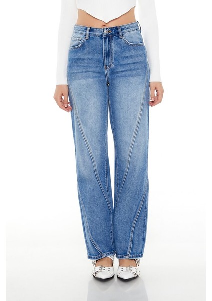 Straight Leg Jean Pantolon