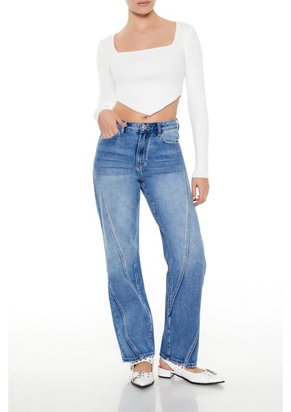 Straight Leg Jean Pantolon