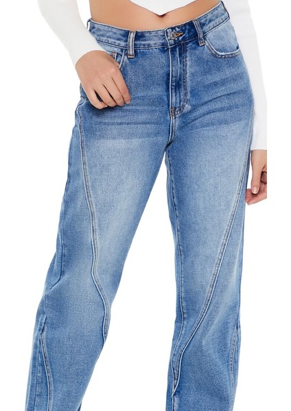 Straight Leg Jean Pantolon