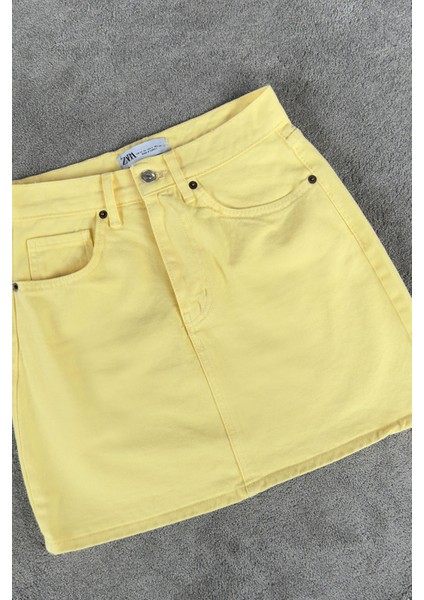 Premium Denim Etek- Sarı modelleri